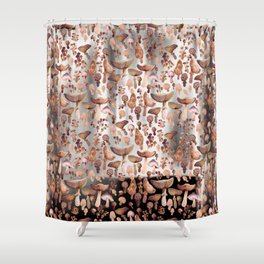 Watercolor Mushrooms Shower Curtain