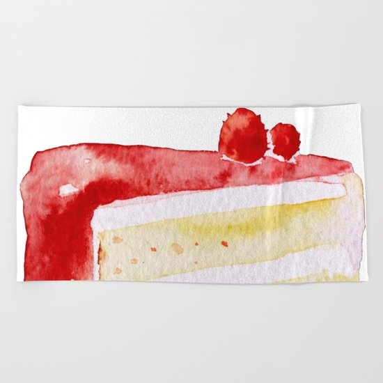 Cherry Cake Beach Towel