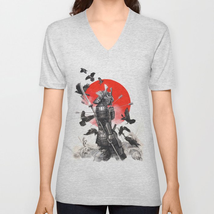 Unstoppable Samurai Warrior V Neck T Shirt