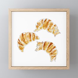 Croissant Cats Framed Mini Art Print
