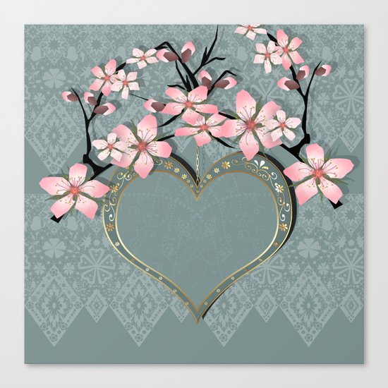 Love with the heart . Canvas Print