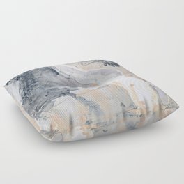 As Restless as the Sea: a minimal abstract painting by Alyssa Hamilton Art Floor Pillow