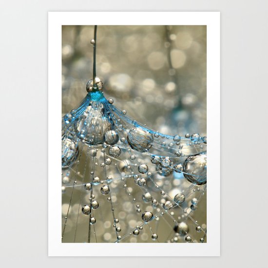 Cyan & Gold Art Print