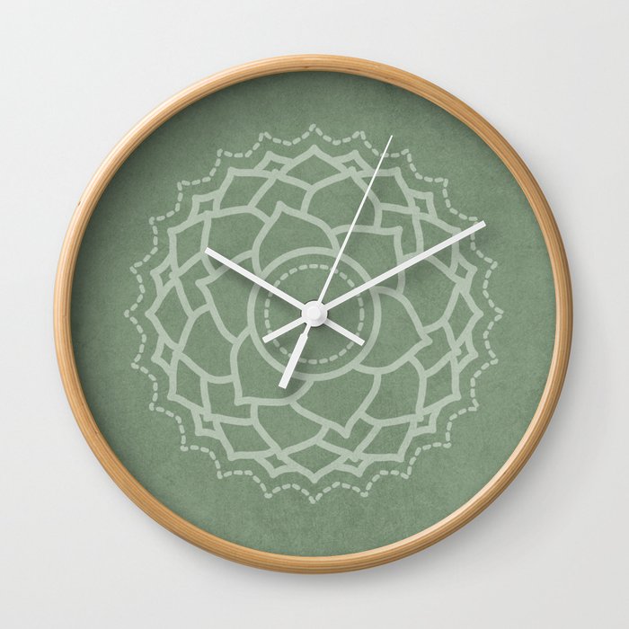 Third Eye Sage Green Wall Clock Third Eye Sage Green Wall Clock