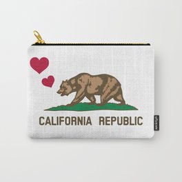 California Republic Bear with Hearts Carry-All Pouch | Ca, Cal, College, Californiabear, Usc, Aesthetic, Westcoast, Calpoly, Sandiego, Graphicdesign 