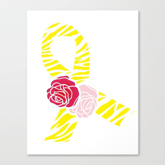 Endometriosis Awareness Ribbon Canvas Print