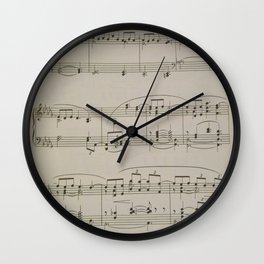 Clair de Lune Wall Clock | Sheetmusic, Classical, Flats, Andante, Trebleclef, Octaves, Staff, Music, Photo, Lines 