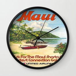 Vintage poster - Maui Wall Clock