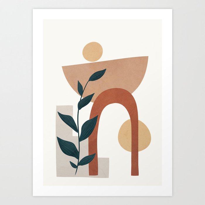 Shapes and Branches 05 Art Print
