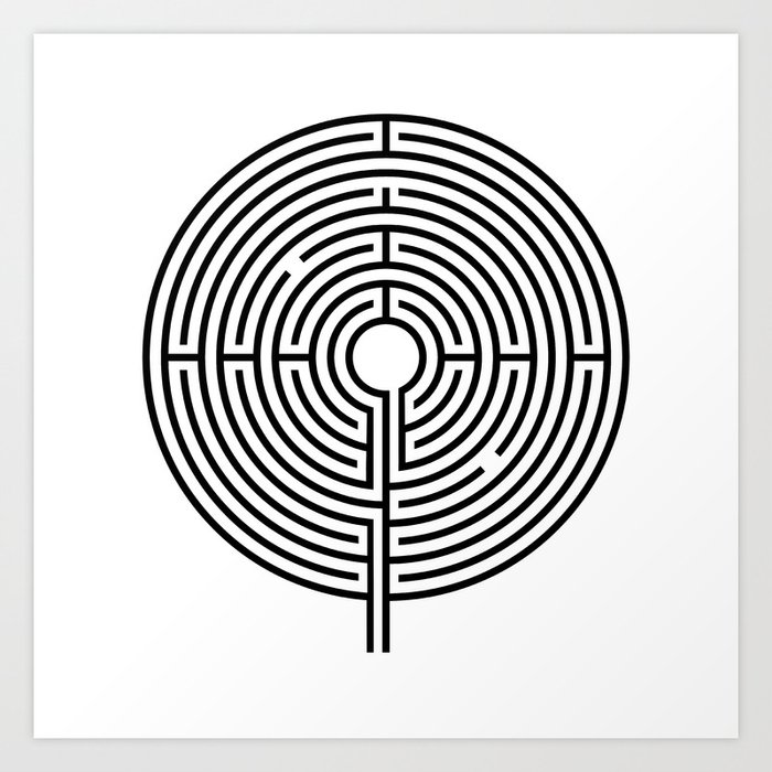 Generated Maze (Chartres Cathedral) Art Print