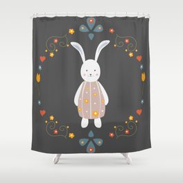 Cute Bunny Shower Curtain