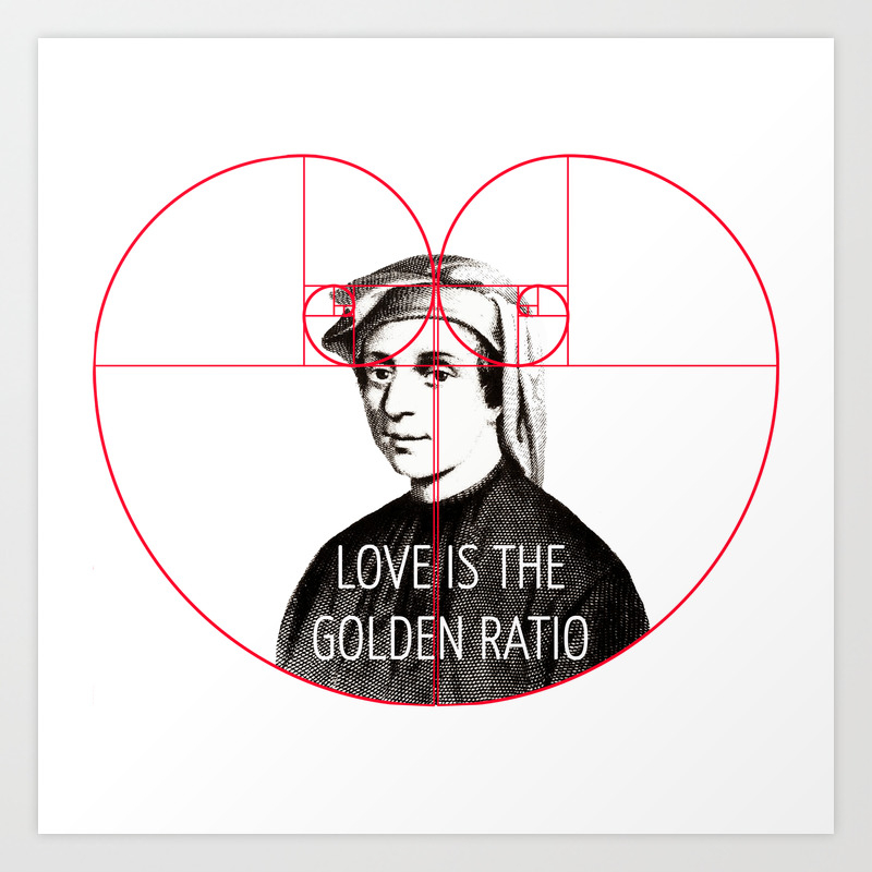 Love Is The Golden Ratio Art Print By Andwomandesign Society6