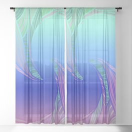 Ying Yang Rainbow Sheer Curtain