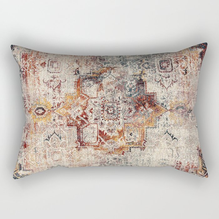 Vintage Oriental Carpet Design Rectangular Pillow
