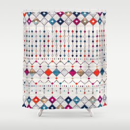 -A14- Lovely Colored Traditional Moroccan Texture Shower Curtain
