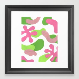 Abstract Collage 033 Framed Art Print | Design, Shapes, Colorful, Popart, Matisse, Contemporary, Minimalist, Geometric, Scandinavian, Green 