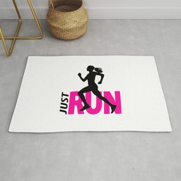 Running girl Rug | Strength, Fitness, Training, Energy, Lifestyle, Activity, Jogginggirl, Healthy, Runninggirl, Jogging 