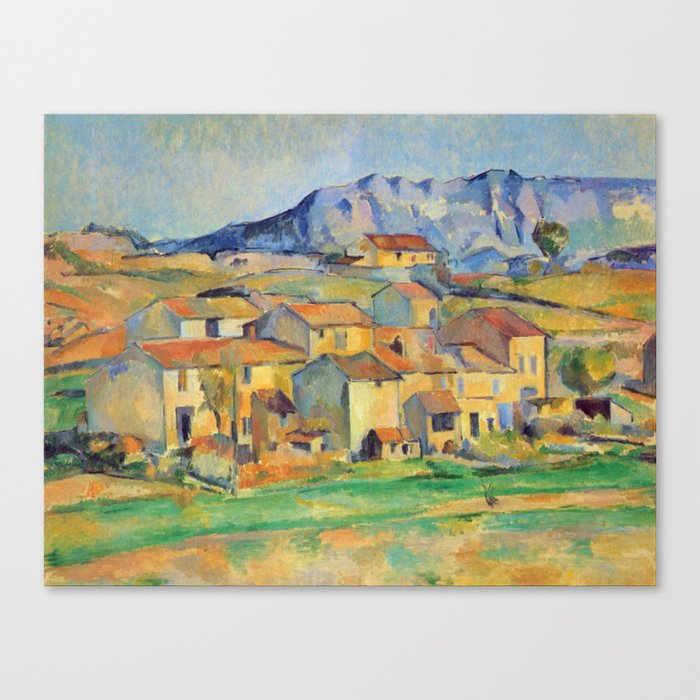 Paul Cézanne Mont Sainte-Victoire and Hamlet Near Gardanne - Hameau à Payennet près de Gardanne Canvas Print