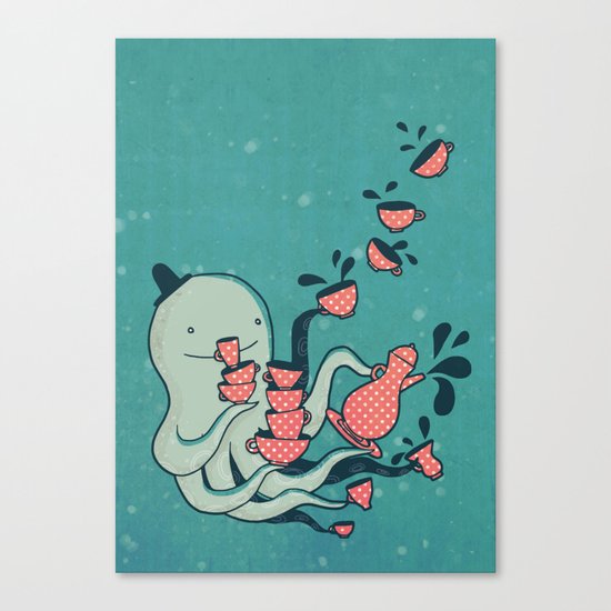 Tea & Tentacles Canvas Print