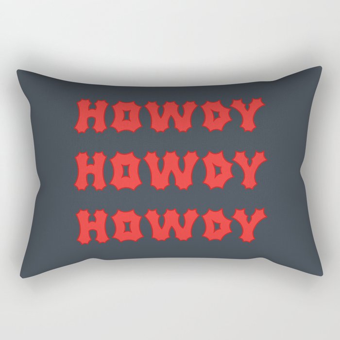 Gothic Cowgirl, Black and Red Rectangular Pillow