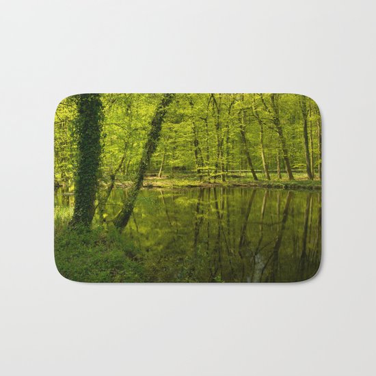 Forest lake pure relaxation for the Soul Bath Mat