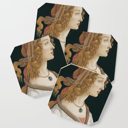 Sandro Botticelli "Idealized Portrait of a Lady (Portrait of Simonetta Vespucci as Nymph)" Coaster
