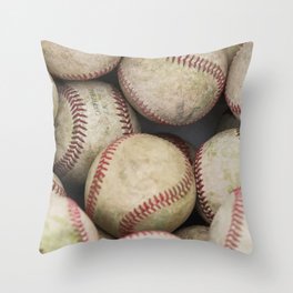 Many Baseballs - Background pattern Sports Illustration Throw Pillow