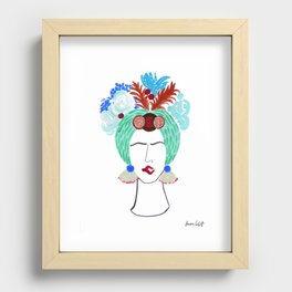 Flowers in Her Hair 1 Recessed Framed Print