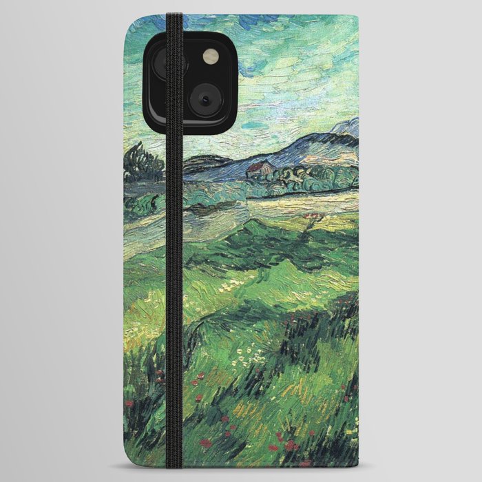 Vincent Van Gogh The Green Wheatfield Behind the Asylum iPhone Wallet Case
