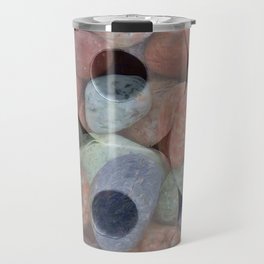 Rock and Roll Colorful Toilet Paper Roll Design Filled with Rocks Travel Mug