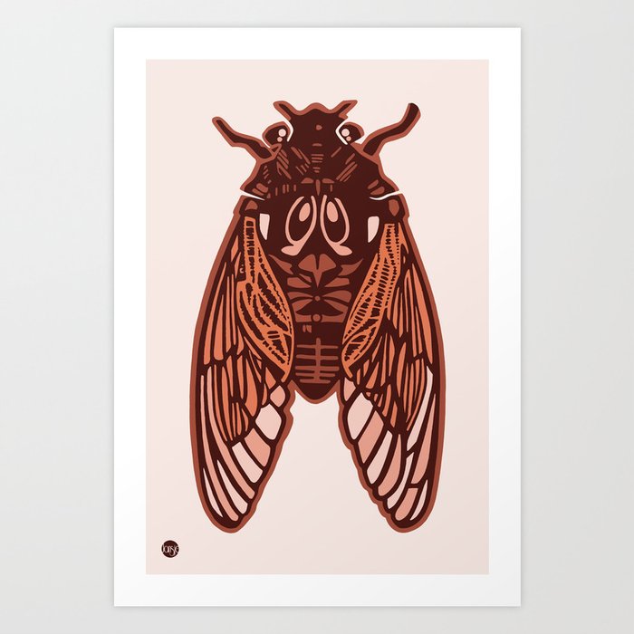 Cicadas I Art Print I Natural I Illustration I Minimal Art Print
