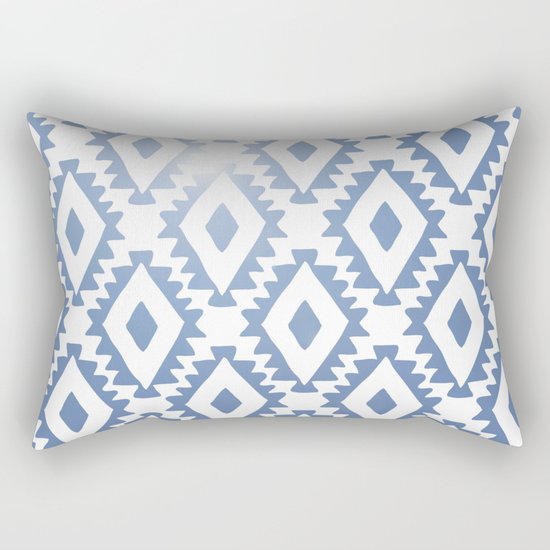 Aztec geometrics - chambray Rectangular Pillow