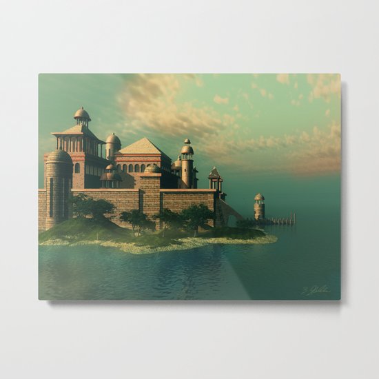 Mystic Fantasy Island Metal Print