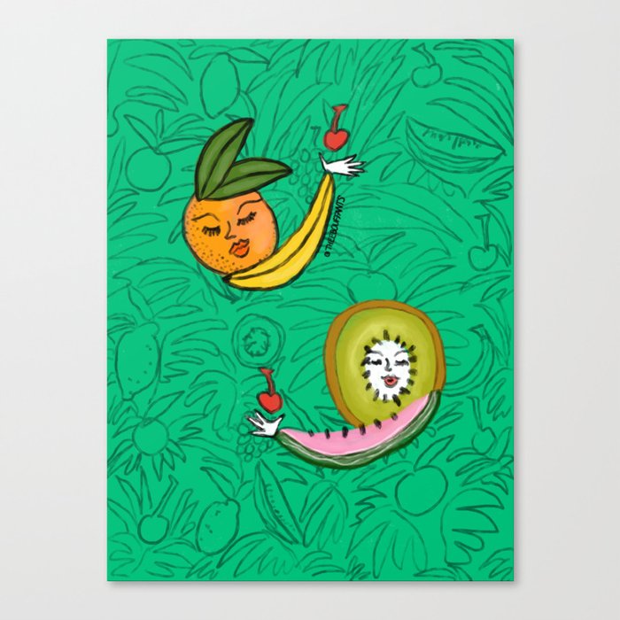 Fun Fruit Babes Canvas Print