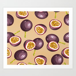 passion fruit pattern Art Print