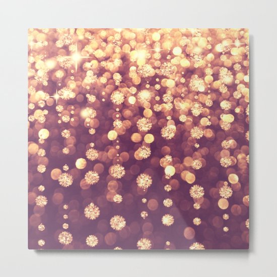 Dazzling Rose Gold Metal Print