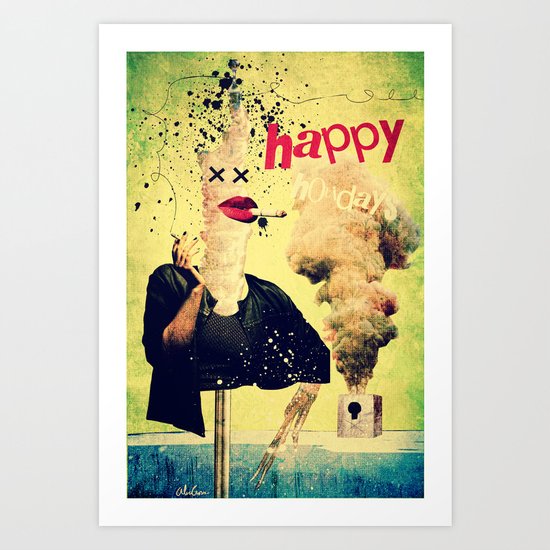 Happy Holidays Art Print
