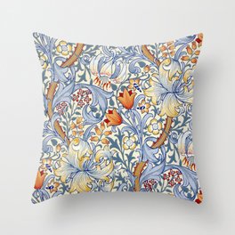 William Morris Golden Lily Victorian Wallpaper Throw Pillow