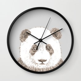 Baby Panda Wall Clock | Kidsroomdecor, Nurserywallprint, Babypandabear, Sweetnurseryart, Pandadrawing, Blackandwhite, Cuteanimalprint, Babyroomart, Simpleanimalart, Babypandaart 