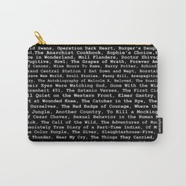 Banned Literature Internationally Print on Black Carry-All Pouch