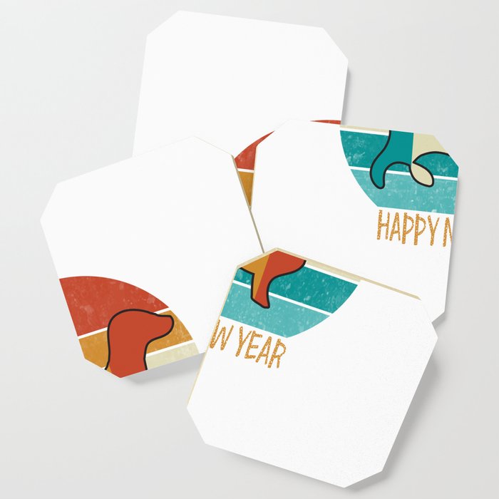 Happy New Year 2022 Vintage New Years Eve Party Funny New Year new years eve New Year's  Coaster