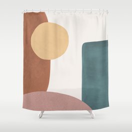 Abstract Earth 1.1 - Painted Shapes Shower Curtain