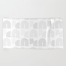 Arch Pattern Light Grey Beach Towel