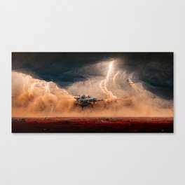 Landing on a new planet Canvas Print