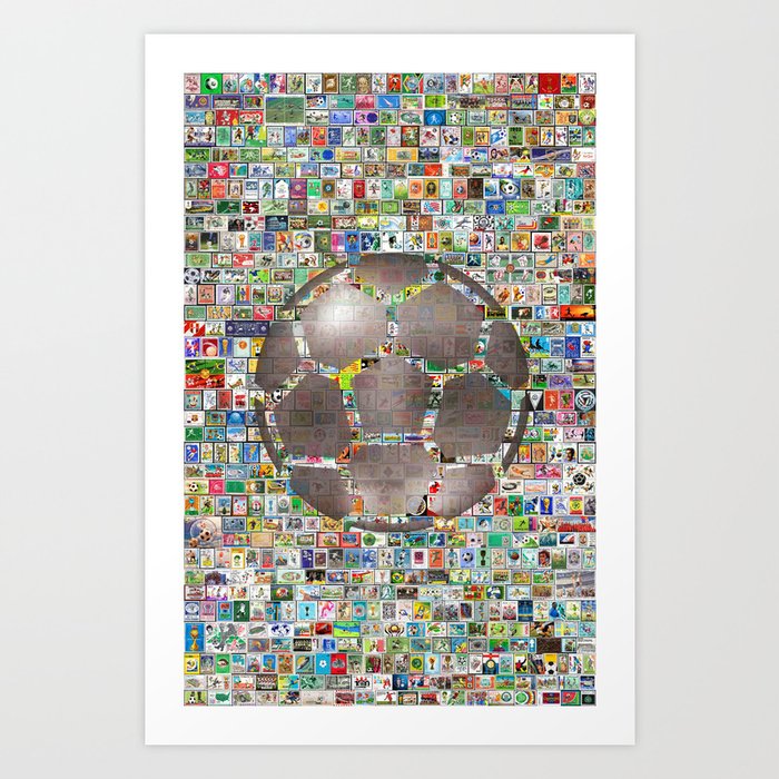Soccer Ball on Philately Art Print