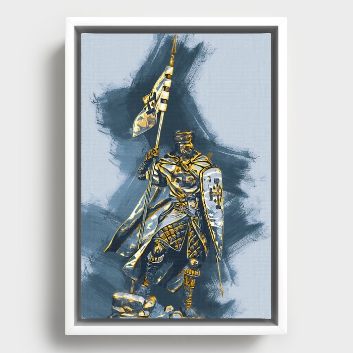 Crusader Warrior Framed Canvas