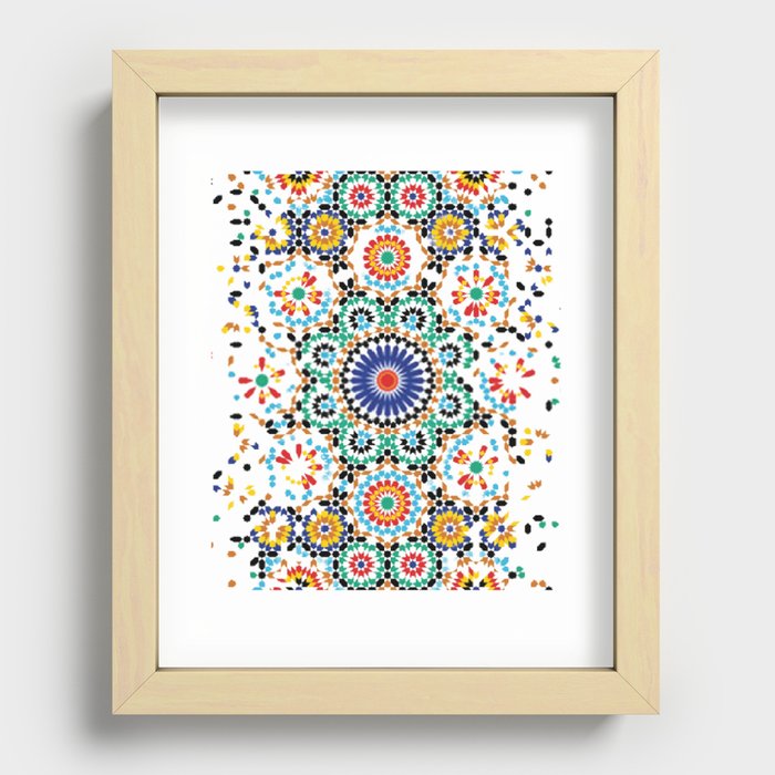 Moroccan House Culture Pattern - Traditional Heritage Handmade Recessed Framed Print