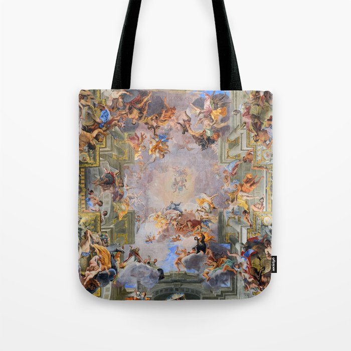 The Triumph Of St Ignatius Ceiling Painting Fresco Renaissance  Tote Bag