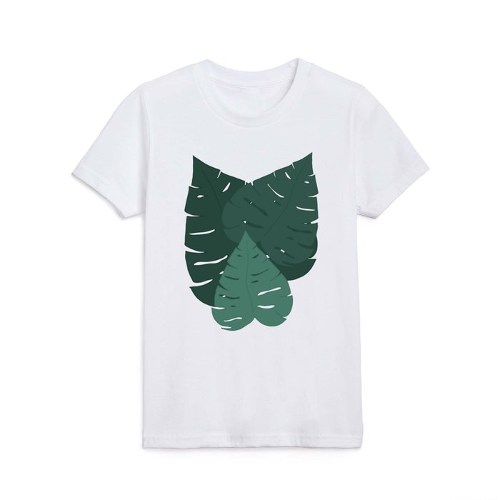 Monstera Leaves Kids T Shirt