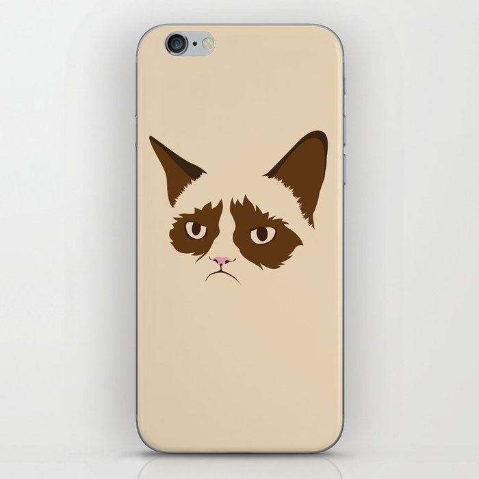 Grumpy Cat, Minimalist in Four Colors iPhone Skin
